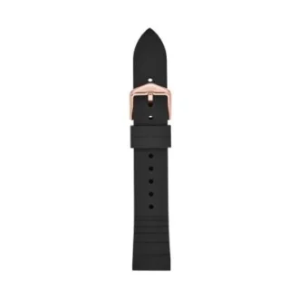 18mm Black Silicone Strap