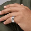 All Stacked Up Stainless Steel Signet Ring