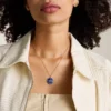 Aquarius Sutton Zodiac Gold-Tone Stainless Steel Blue Lapis Pendant Necklace