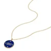 Aquarius Sutton Zodiac Gold-Tone Stainless Steel Blue Lapis Pendant Necklace