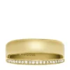 Archival Glitz Gold-Tone Stainless Steel Band Ring