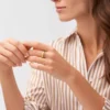 Archival Glitz Gold-Tone Stainless Steel Band Ring