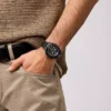 Autocross Multifunction Black Stainless Steel Watch