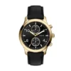 Bennett Multifunction Black Leather Watch