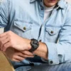 Bennett Multifunction Black Leather Watch