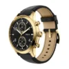 Bennett Multifunction Black Leather Watch