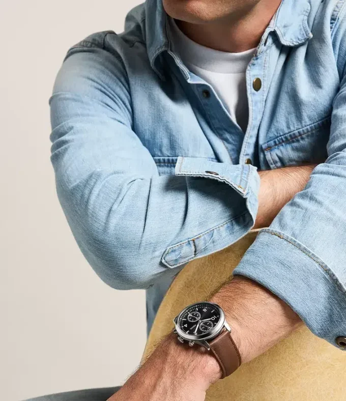 Bennett Multifunction Brown Leather Watch
