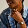 Bright Baubles Gold-Tone Brass Center Focal Ring