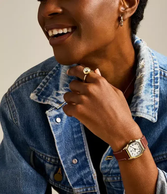 Bright Baubles Gold-Tone Brass Center Focal Ring
