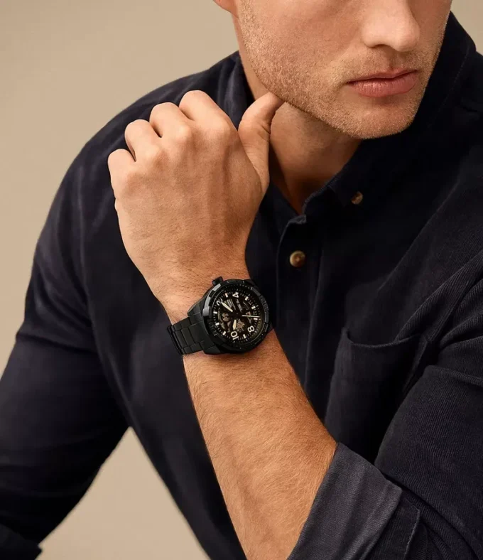Bronson Automatic Black Stainless Steel Watch