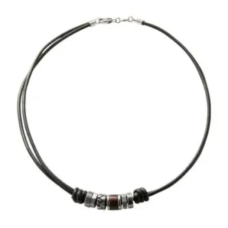 Bronson Black Rondell Necklace