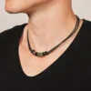 Bronson Black Rondell Necklace