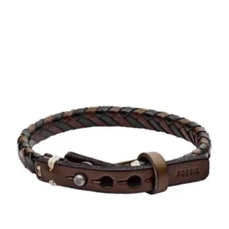 Bronson Vintage Casual Braided Bracelet Brown and Black