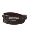 Bronson Vintage Casual Brown Double-Wrap Leather Bracelet
