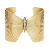 Butterfly Collection Gold-Tone Stainless Steel Cuff Bracelet