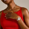 Carlie Mini Automatic Rose Gold-Tone Stainless Steel Mesh Watch