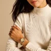 Carlie Three-Hand Gold-Tone Stainless Steel Watch and Bracelet Set