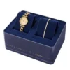 Carlie Three-Hand Gold-Tone Stainless Steel Watch and Bracelet Set