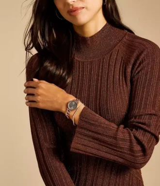 Carlie Three-Hand Rose Gold-Tone Stainless Steel Watch and Bracelet Set