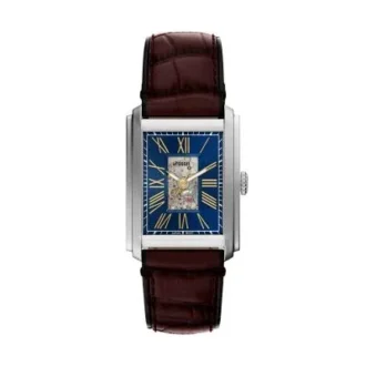 Carraway Automatic Brown Croco Leather Watch