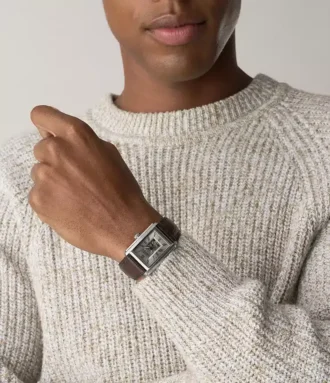 Carraway Automatic Brown Croco Leather Watch