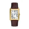 Carraway Three-Hand Brown Croco Leather Watch