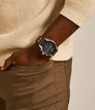Coachman Chronograph Brown Leather Watch