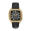 Crosby Three-Hand Black Leather Watch