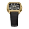 Crosby Three-Hand Black Leather Watch