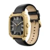 Crosby Three-Hand Black Leather Watch