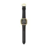 Crosby Three-Hand Black Leather Watch