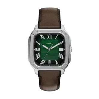 Crosby Three-Hand Brown Leather Watch
