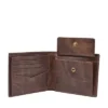 Derrick Leather RFID Large Coin Pocket Bifold Wallet