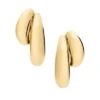 Domed Collection Gold-Tone Stainless Steel Statement Earrings