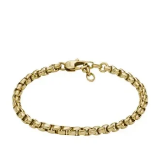 Ellis Core Chains Gold-Tone Stainless Steel Chain Bracelet