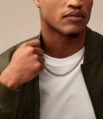 Ellis Core Chains Gold-Tone Stainless Steel Chain Necklace