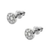 Ellis Disc Silver-Tone Stainless Steel Stud Earrings