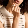 Ellis Domed Collection Gold-Tone Stainless Steel Band Ring