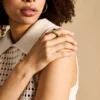 Ellis Domed Collection Gold-Tone Stainless Steel Band Ring