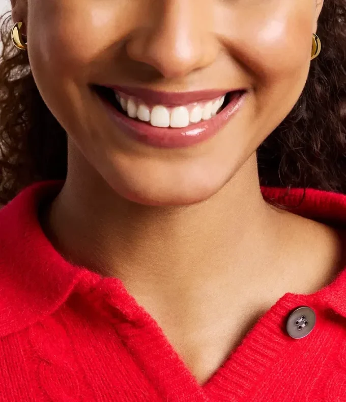 Ellis Domed Collection Two-Tone Stainless Steel Hoop Earrings