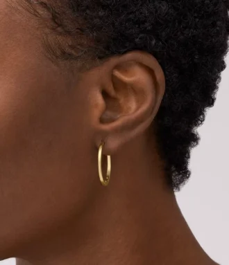 Ellis Essentials Gold-Tone Stainless Steel Hoop Earrings