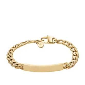 Ellis Gold-Tone Stainless Steel ID Bracelet