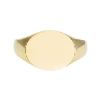 Ellis Gold-Tone Stainless Steel Signet Ring