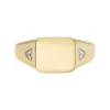 Ellis Gold-Tone Stainless Steel Signet Ring