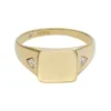 Ellis Gold-Tone Stainless Steel Signet Ring