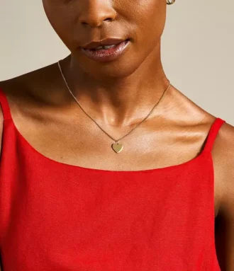 Ellis Heart Gold-Tone Stainless Steel Necklace