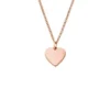 Ellis Heart Rose Gold-Tone Stainless Steel Necklace