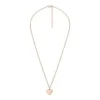 Ellis Heart Rose Gold-Tone Stainless Steel Necklace