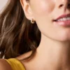 Ellis Mixed Shapes Gold-Tone Brass Hoop Earrings