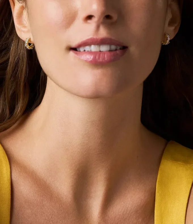 Ellis Mixed Shapes Gold-Tone Brass Hoop Earrings